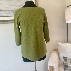 PureJill/J.Jill Boatneck Ribbed Wool/Cashmere Blend Sweater